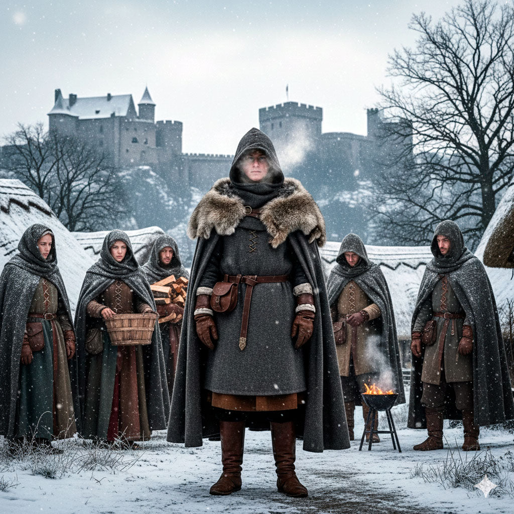 Ropa medieval de invierno: guía épica y práctica sobre materiales, capas y uso social