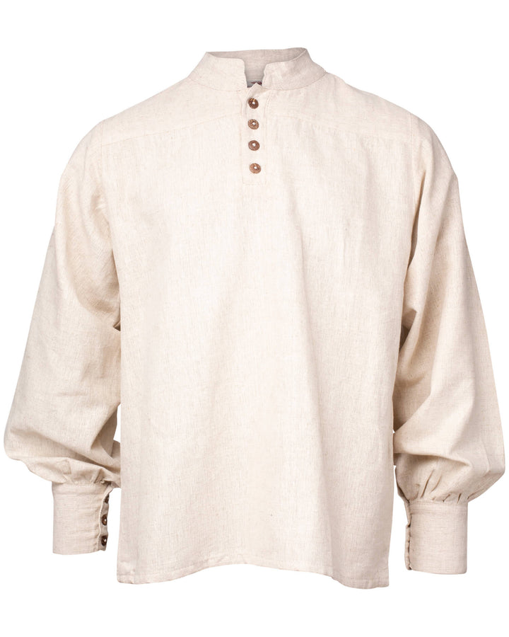 Camisa medieval el lino modelo Bartold, color natural