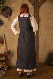 Vestido delantal vikingo modelo Alva Fishbone, negro