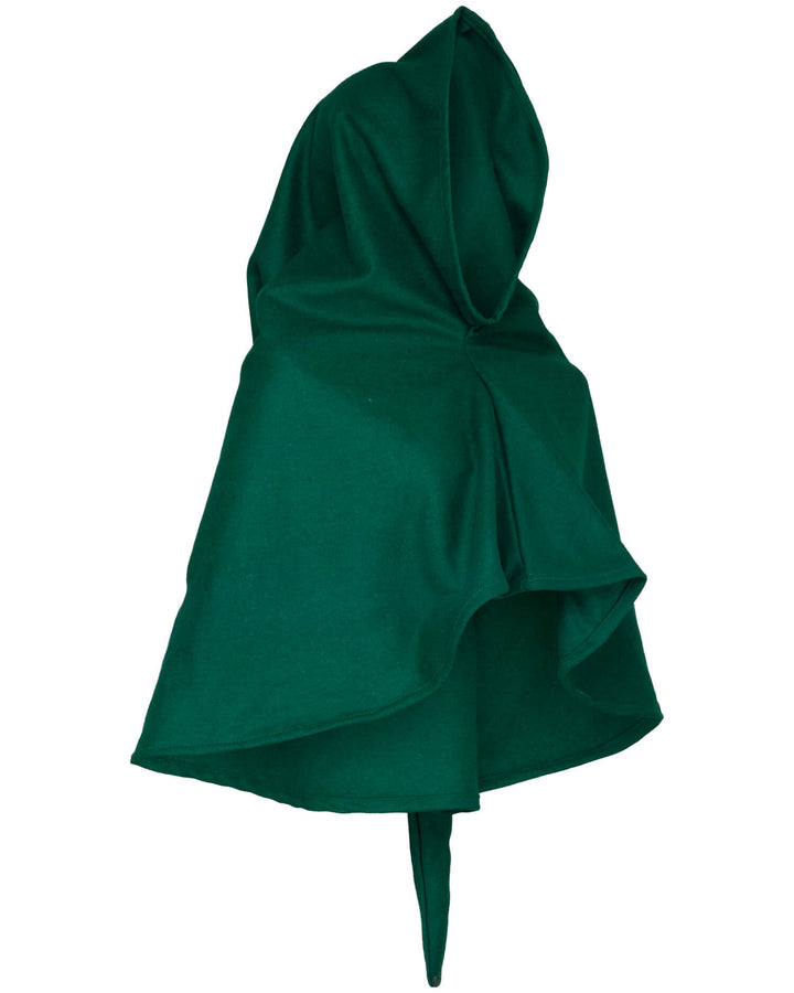 Gugel medieval en lana modelo Benson, color verde
