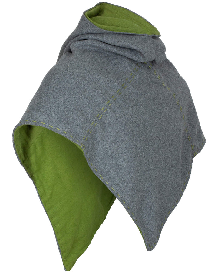Gugel medieval en lana modelo Halaif, color gris