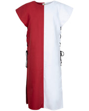 Tabardo medieval modelo Gilbert, color rojo-blanco