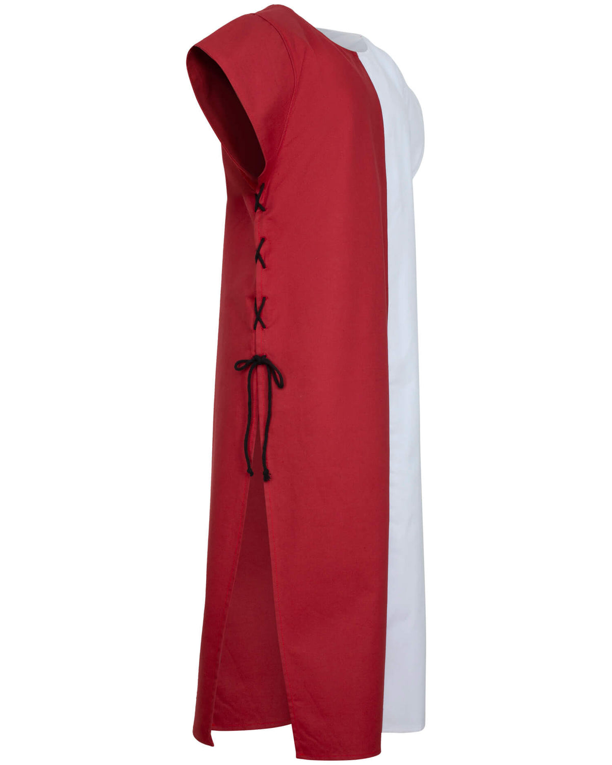 Tabardo medieval modelo Gilbert, color rojo-blanco