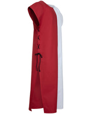Tabardo medieval modelo Gilbert, color rojo-blanco