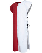 Tabardo medieval modelo Gilbert, color rojo-blanco