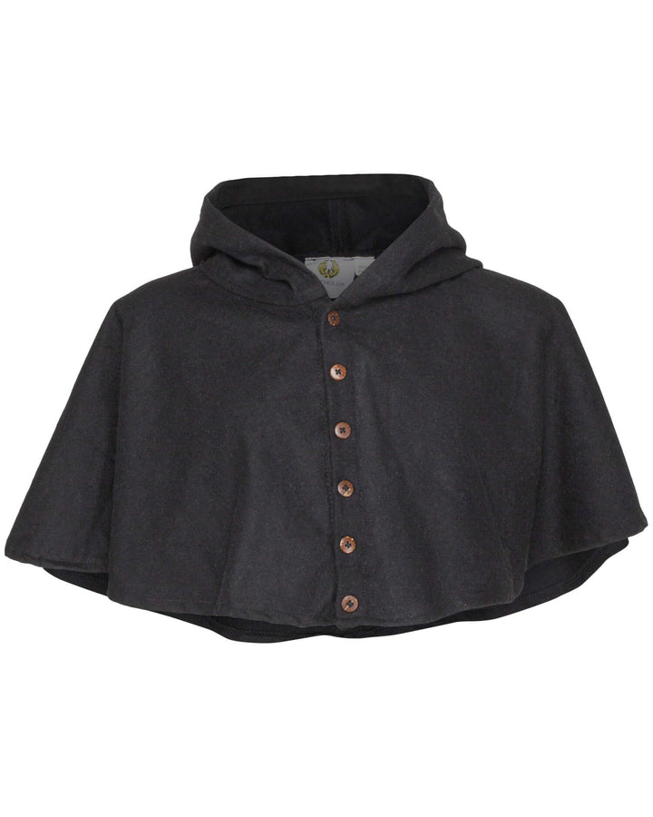 Gugel medieval en lana modelo Notker, color negro