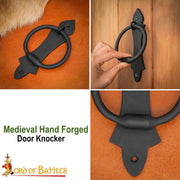 Aldaba medieval puerta forjada a mano