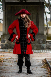 Chaqueta pirata Roja-Negra
