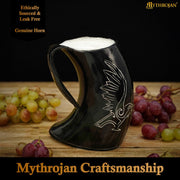 Jarra medieval para beber diseño cuervo (800 ml.)