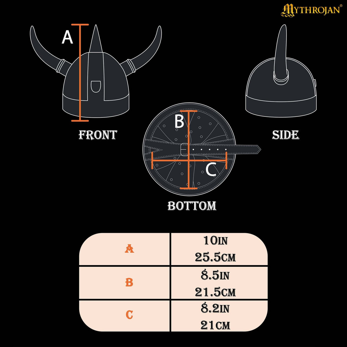 Casco vikingo con cuernos y chapa león