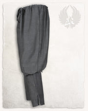 Pantalón medieval modelo Ketill gris, patrón espiga