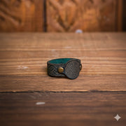 Anillo Celta Lugh en cuero - Verde