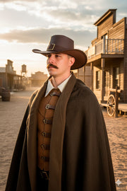 Sombrero Solomon Kane en cuero marrón oscuro