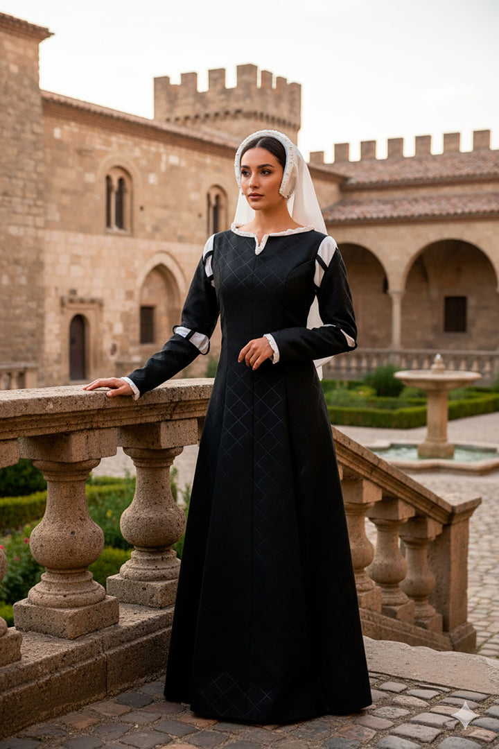Vestido medieval Mérida - Negro