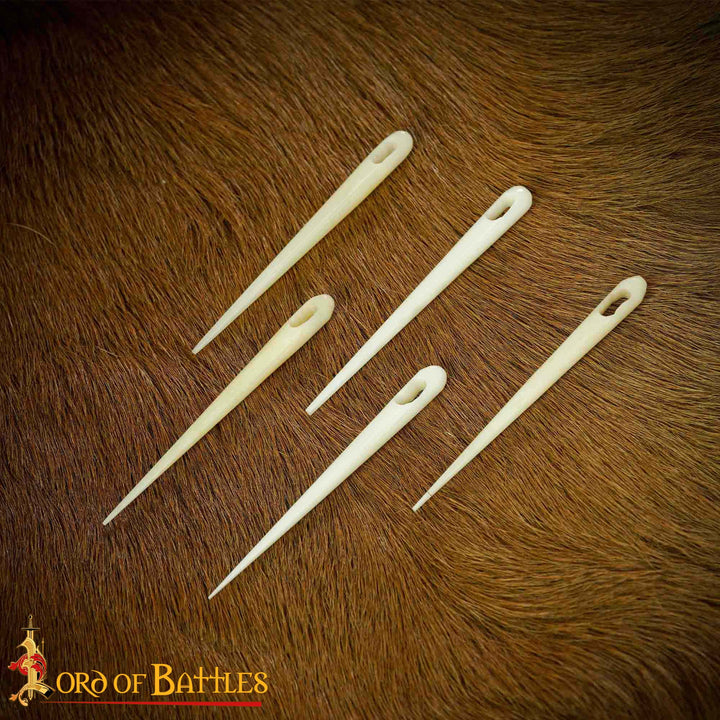 Set 5 agujas medievales en asta de cuerno (4,5 cm.)