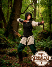 Chaleco sombra medieval para mujer en negro
