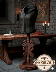 Chaleco sombra medieval para mujer en negro