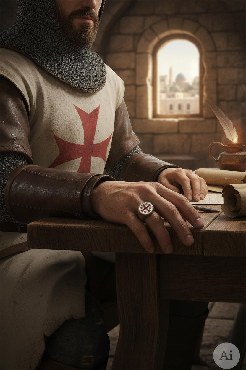 Anillo cruces templarias