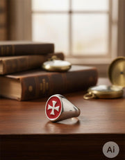 Anillo mujer Cruz Templaria