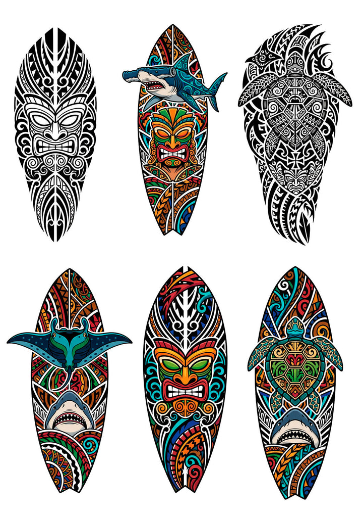 Tatuaje temporal Temática Polinesia (Maorí y Samoana)