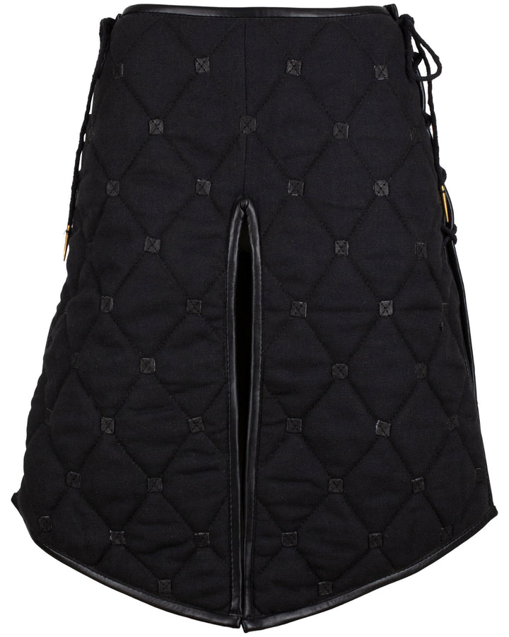 Falda medieval gambesón algodón modelo Kovira, color negro