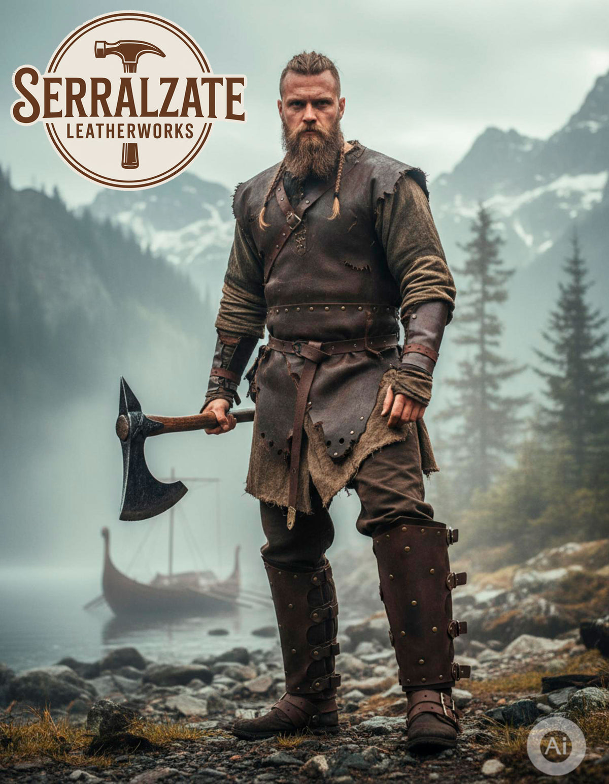 Grebas vikingas-medievales Badulf en marrón