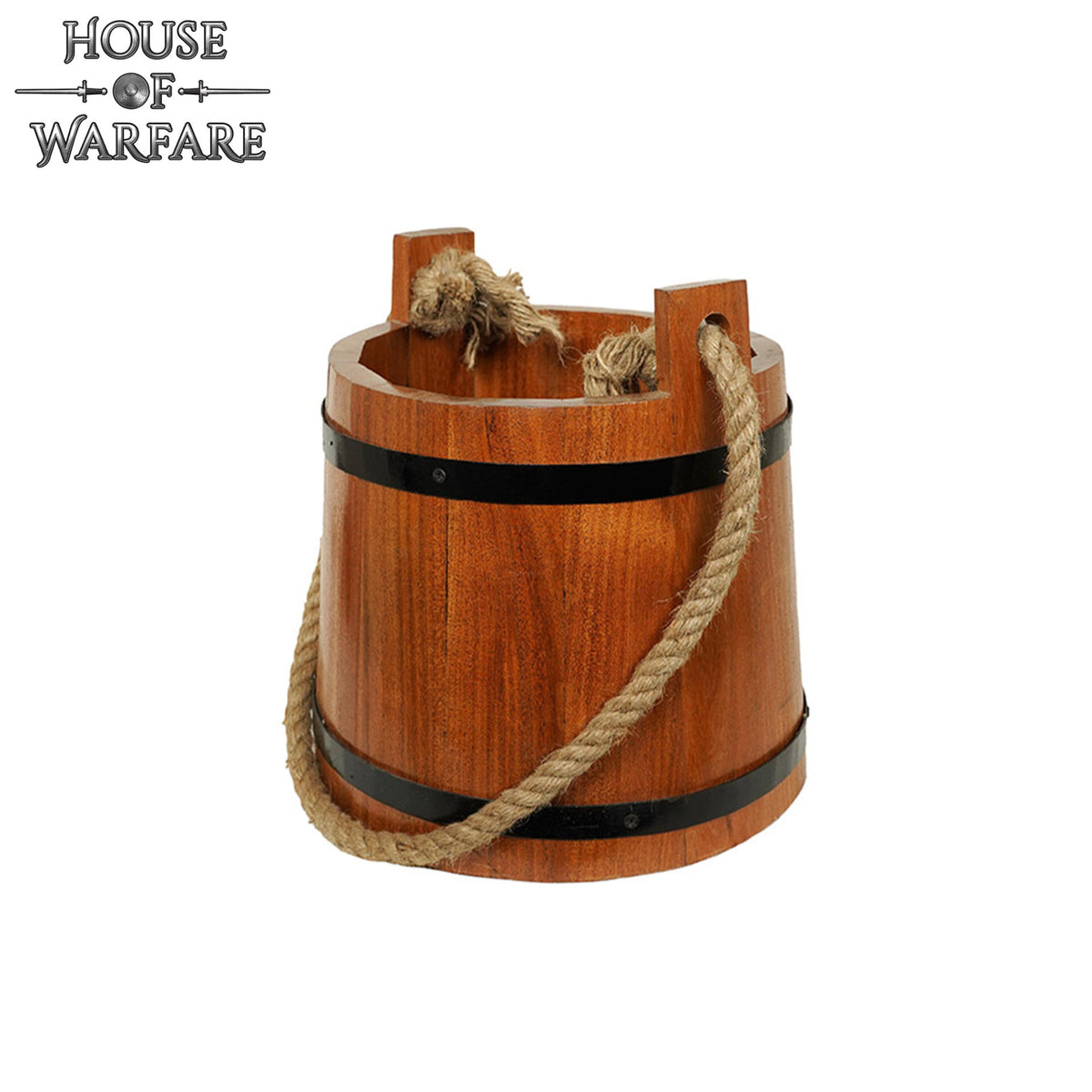 Cubo de agua rústico de madera, varios tamaños