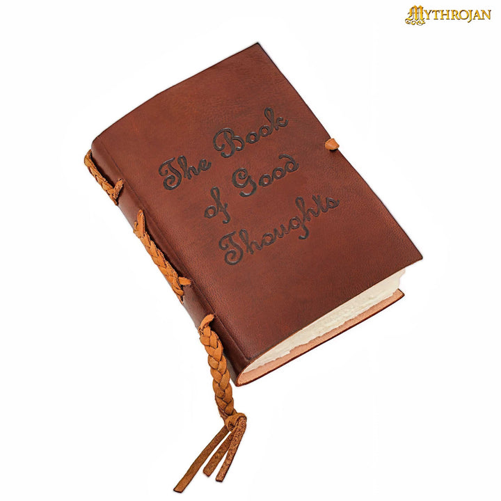 Diario medieval tapa cuero diseño The Book of Good Thoughts