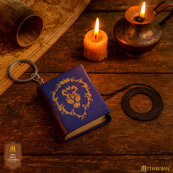 Llavero mini diario tapa cuero World Of Warcraft - Alianza