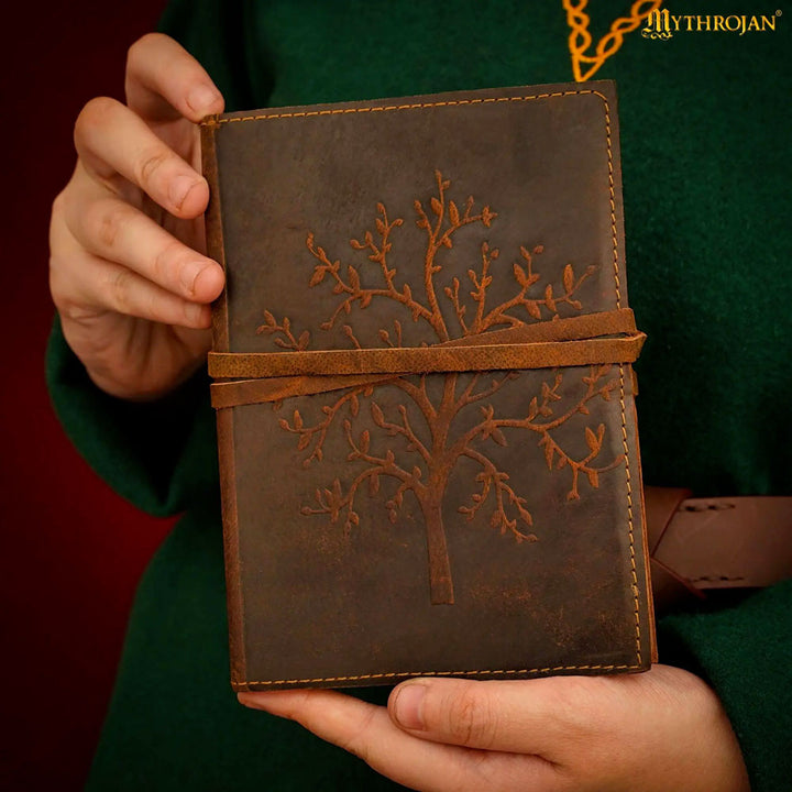 Diario medieval tapa cuero diseño Arbol de la Vida