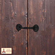 Pestillo gancho medieval negro para puerta