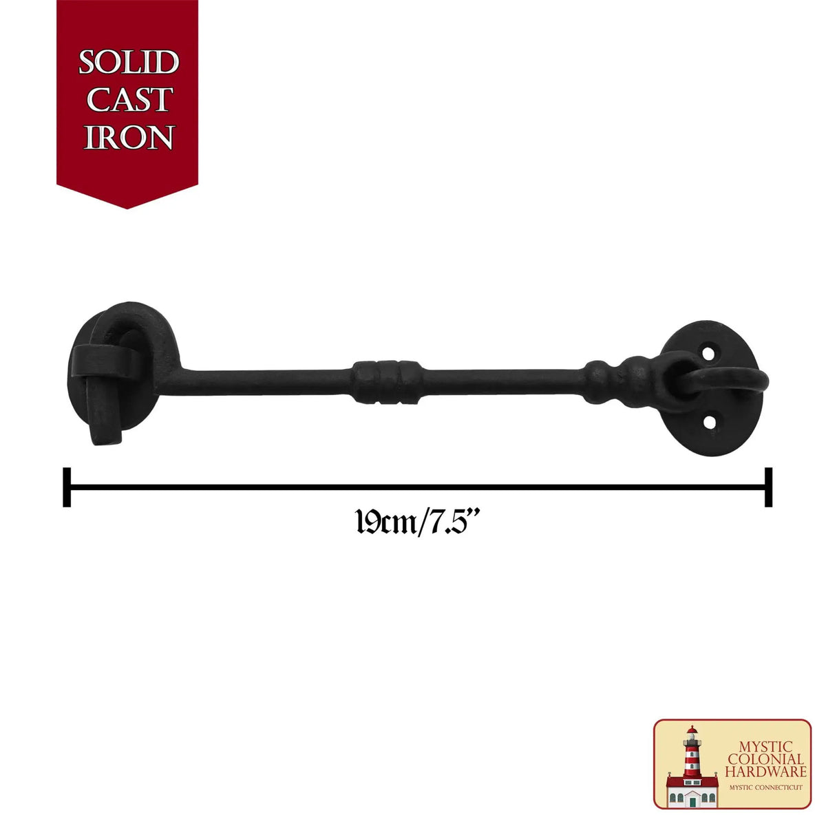 Pestillo rústico en dos piezas para ventanas o puertas corredizas