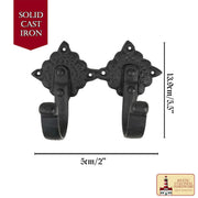 Soporte doble rústico para colgar en pared (13,9 x 5 cm.)