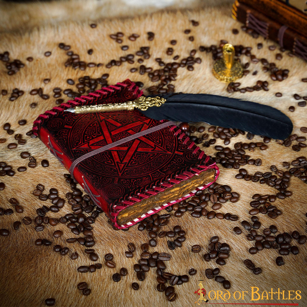 Diario medieval tapa cuero modelo magia Celta