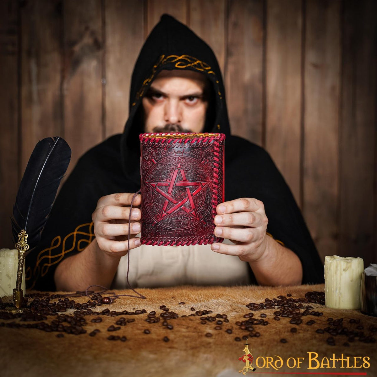 Diario medieval tapa cuero modelo magia Celta
