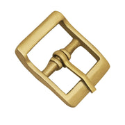 Hebilla medieval pequeña en latón macizo (3,3x2,6 cm.)