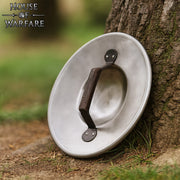 Broquel medieval funcional en acero mango remachado