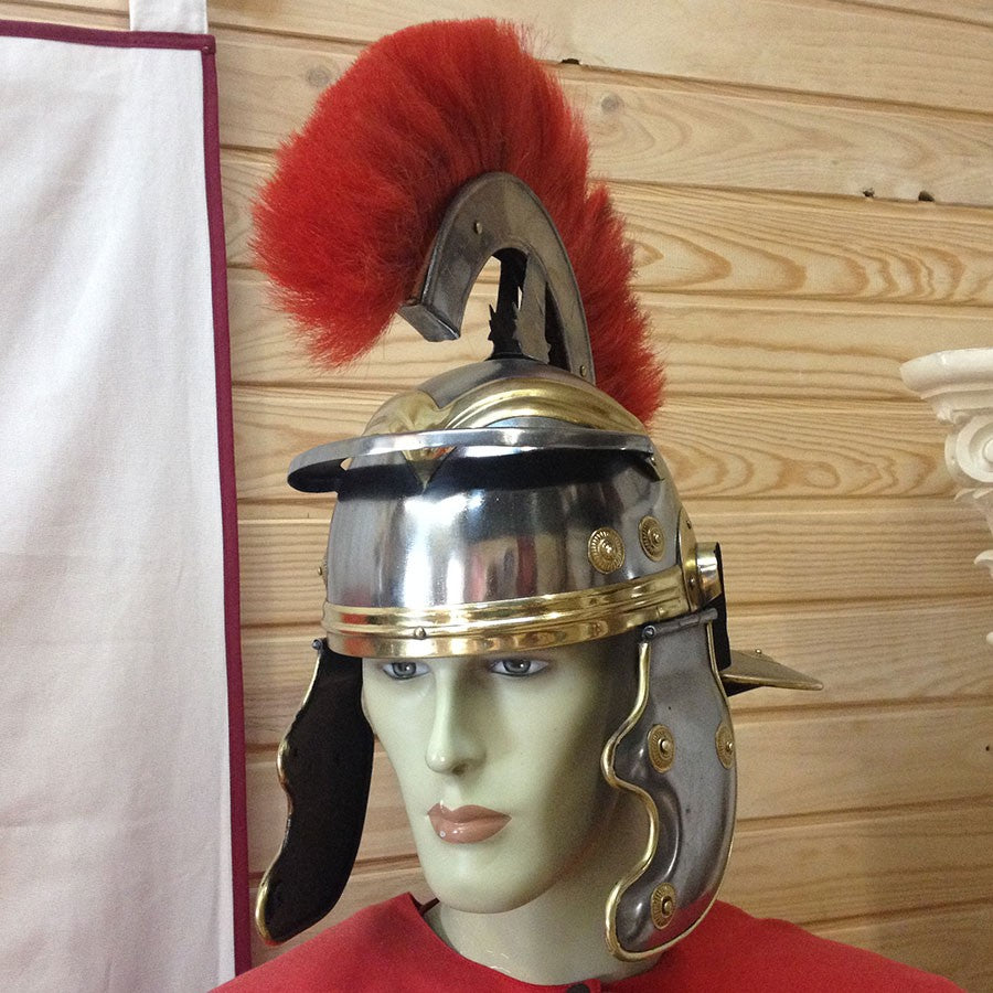 Casco Centurión Romano con penacho frontal