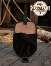 Bolso pirata con calavera para cinturón, negro