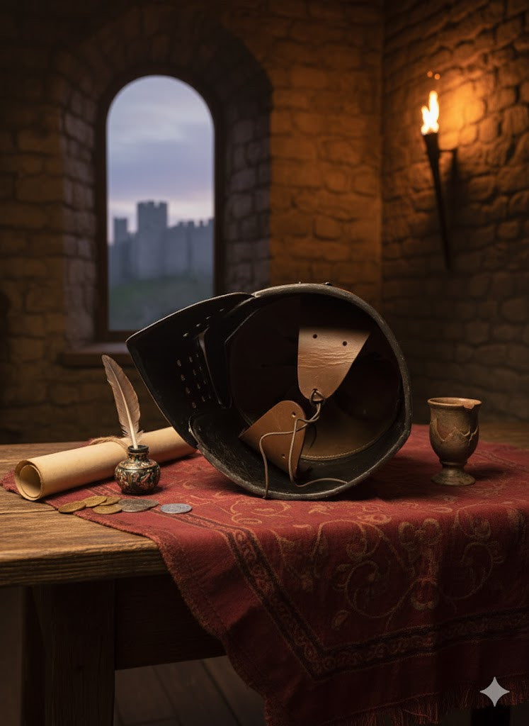 Casco de caballero negro con visera desmontable y forro de cuero