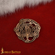 Broche Bronce Vikingo Cera Perdida Diseño Nórdico