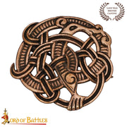 Broche Bronce Vikingo Cera Perdida Diseño Nórdico