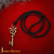 Colgante llave dragón bronce poder oculto