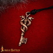 Colgante llave dragón bronce poder oculto