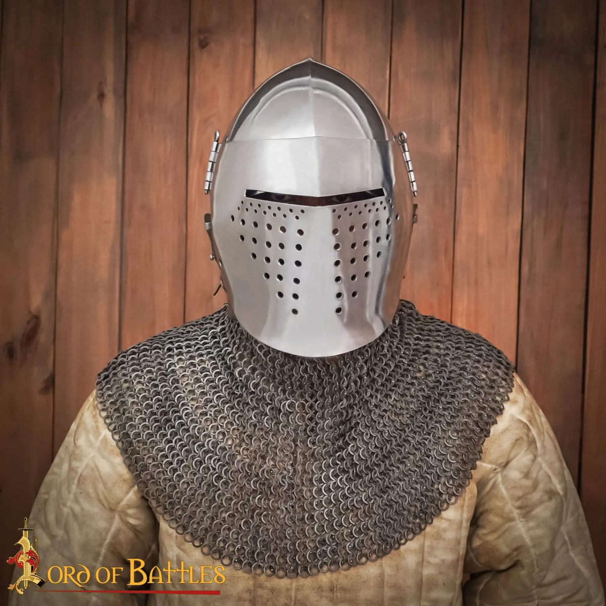 Gorjal medieval cota de malla acero dulce (10 mm.)