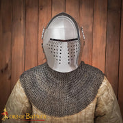 Gorjal medieval cota de malla acero dulce (10 mm.)
