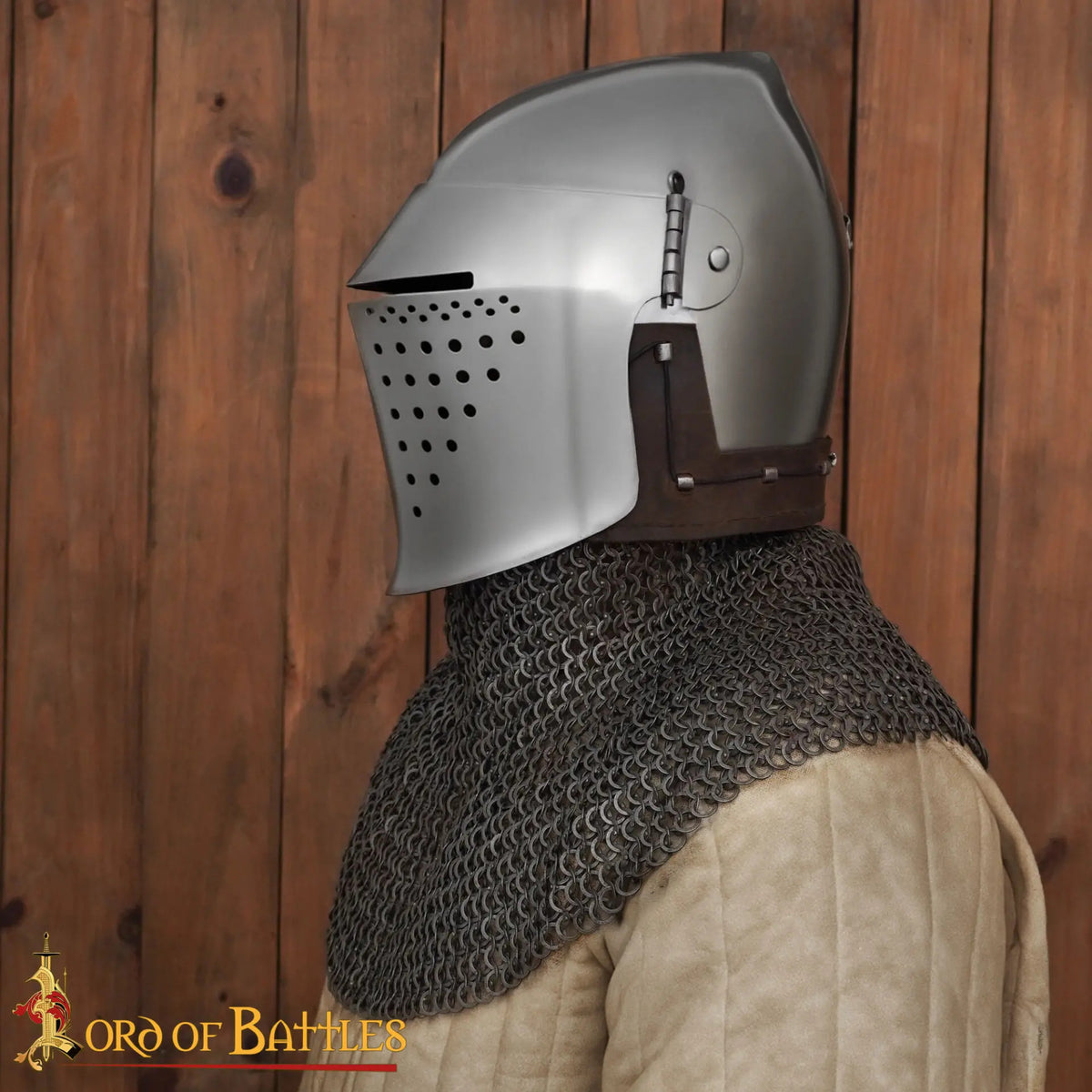 Gorjal medieval cota de malla acero dulce (10 mm.)