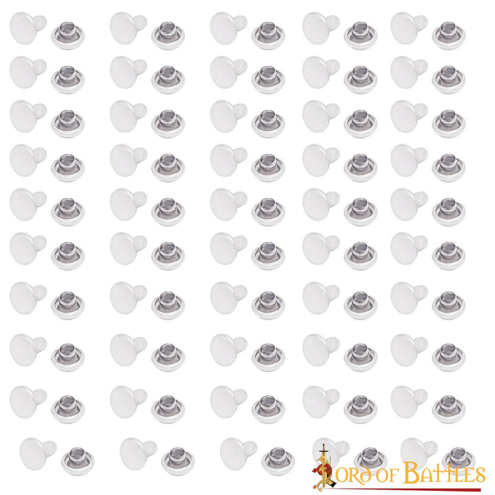 Pack 50 remaches decorativos medievales de acero 7mm para