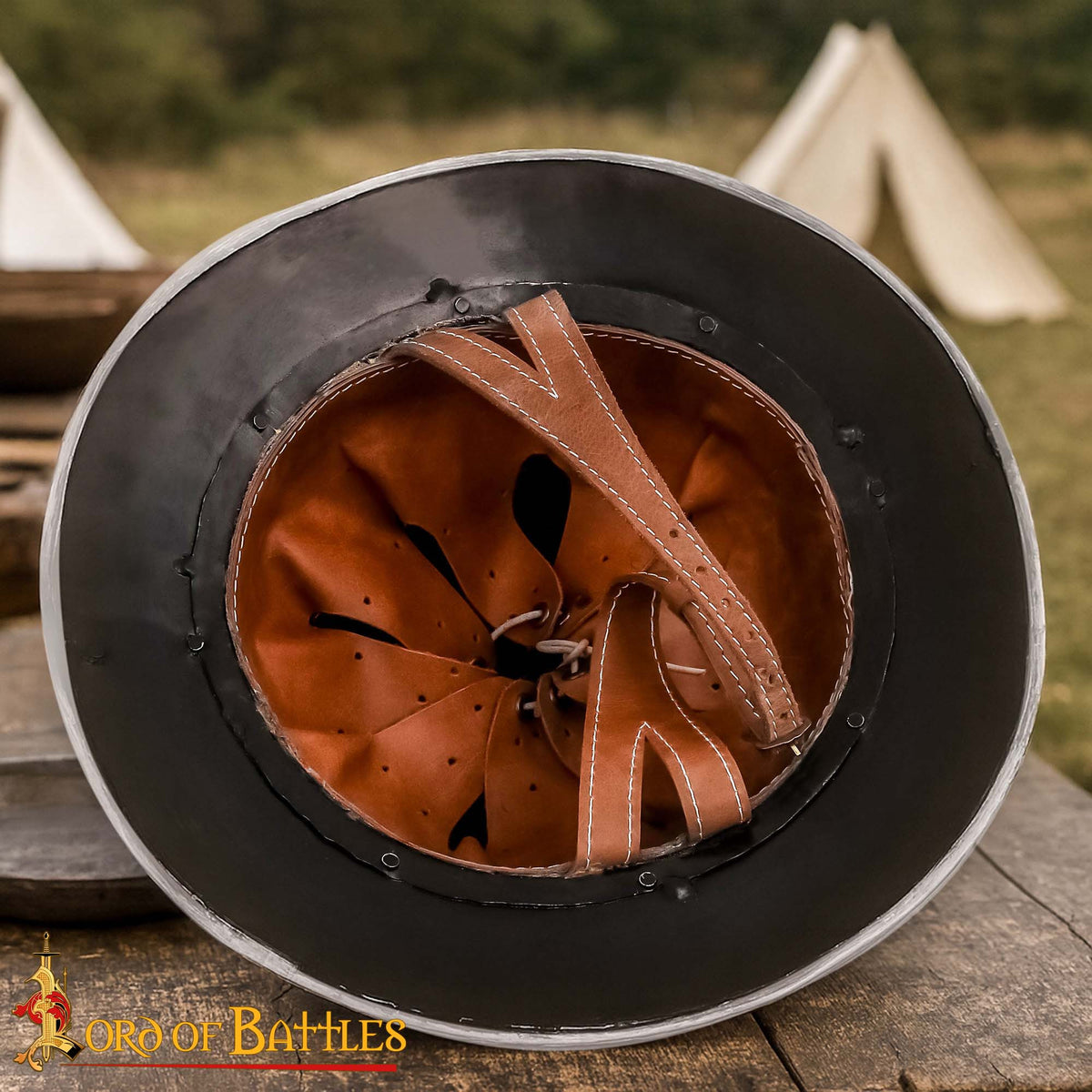 Casco medieval Kettle inglés de Infantería