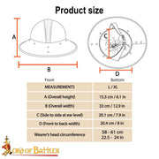 Casco medieval Kettle inglés de Infantería